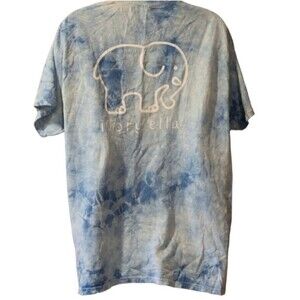 Ivory Ella Blue Tie Dye Short Sleeve Tshirt LG